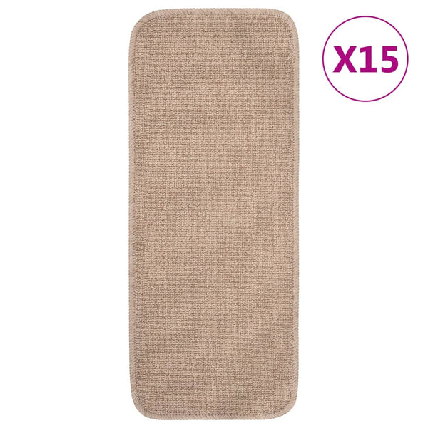 Antirutsch Stufenmatten Beige 60x25cm, 15er Set
