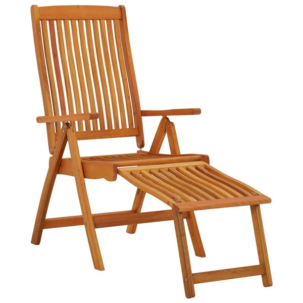 vidaXL Folding Garden Chairs with Footrests 2 pcs. Eucalyptus Wood