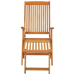 vidaXL Folding Garden Chairs with Footrests 2 pcs. Eucalyptus Wood