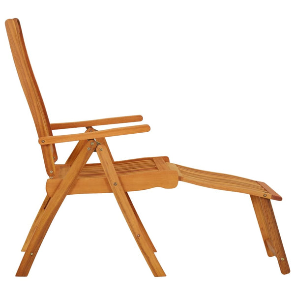 vidaXL Folding Garden Chairs with Footrests 2 pcs. Eucalyptus Wood