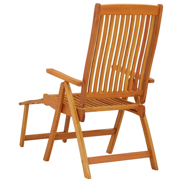 vidaXL Folding Garden Chairs with Footrests 2 pcs. Eucalyptus Wood