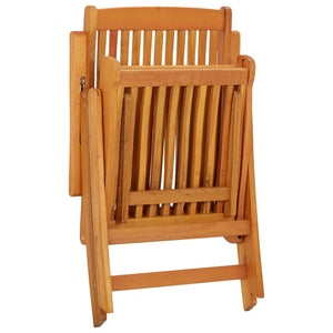 vidaXL Folding Garden Chairs with Footrests 2 pcs. Eucalyptus Wood