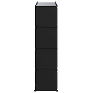 vidaXL 12-Cube Storage Unit Black PP