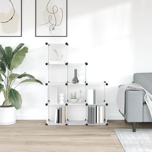 vidaXL Modular Storage System with 9 Cubes Transparent PP