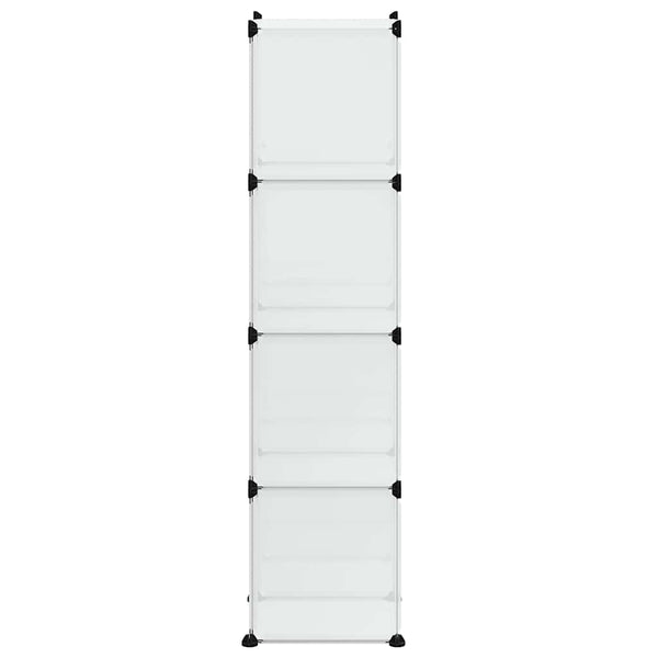 vidaXL Modular Storage System with 9 Cubes Transparent PP