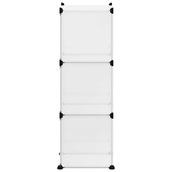 vidaXL Modular Shelf with 6 Cubes Transparent PP