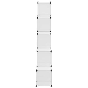 vidaXL 15-Cube Storage Organizer with Doors Transparent PP