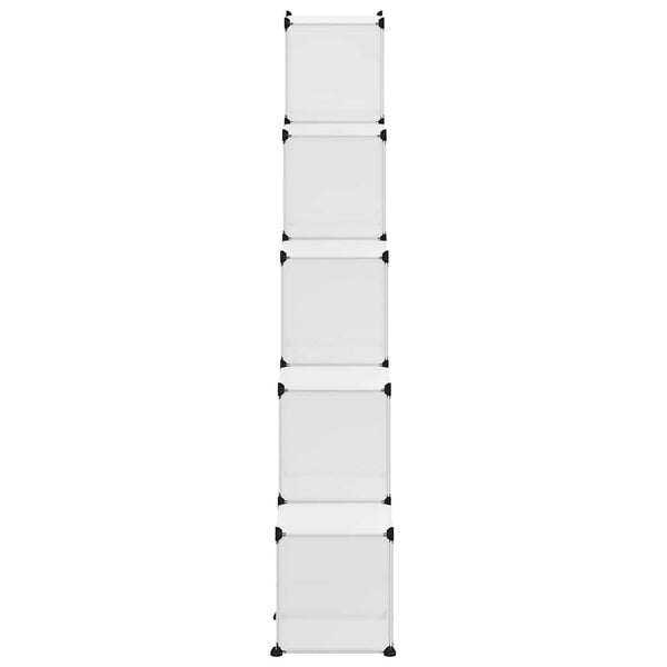 vidaXL 15-Cube Storage Organizer with Doors Transparent PP