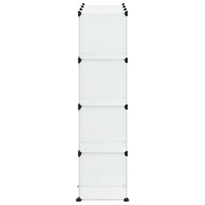 vidaXL 12-Cube Storage Organiser with Doors Transparent PP