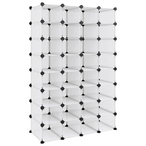 vidaXL Shoe Rack Transparent 93x36.5x140 cm PP