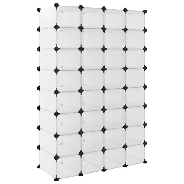 vidaXL Shoe Rack Transparent 93x36.5x140 cm PP