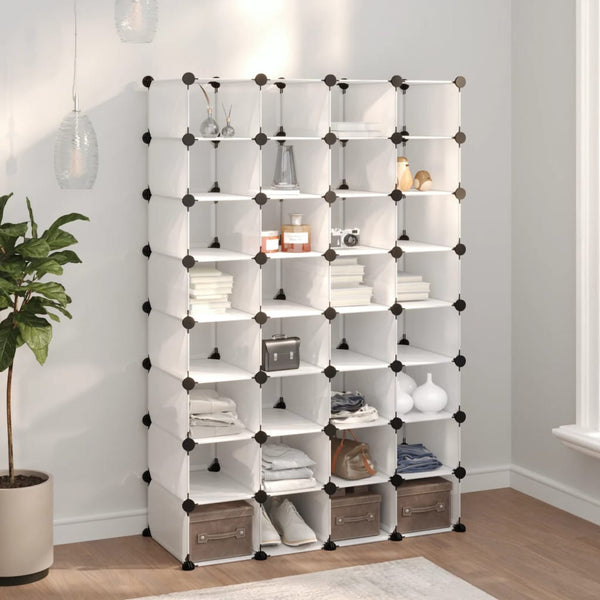 vidaXL Shoe Rack Transparent 93x36.5x140 cm PP