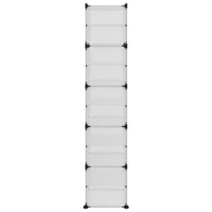 vidaXL Shoe Rack Transparent 44x31.5x153.5 cm PP