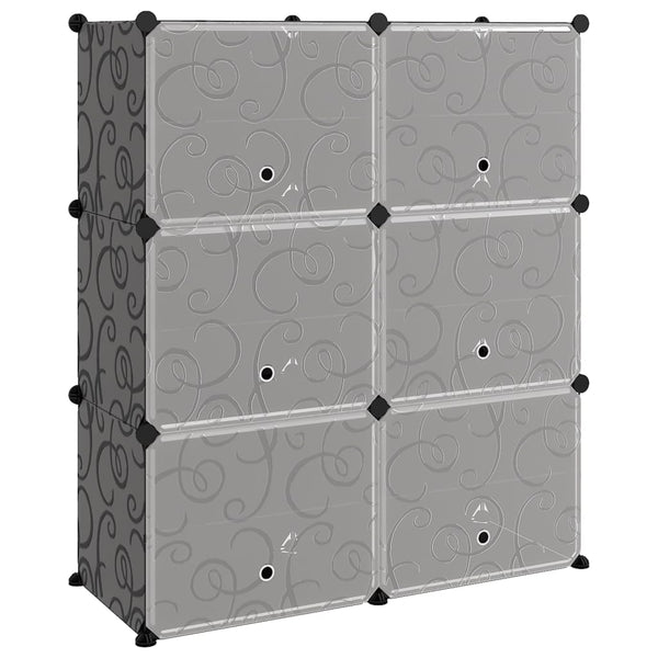 vidaXL Shoe Rack Black 84.5x31x93.5 cm PP