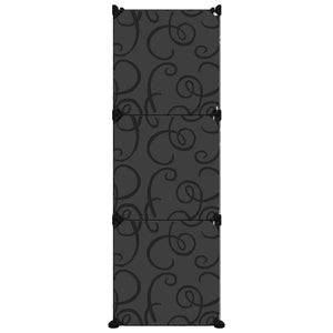 vidaXL Shoe Rack Black 84.5x31x93.5 cm PP