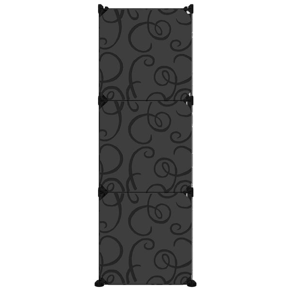 vidaXL Shoe Rack Black 84.5x31x93.5 cm PP