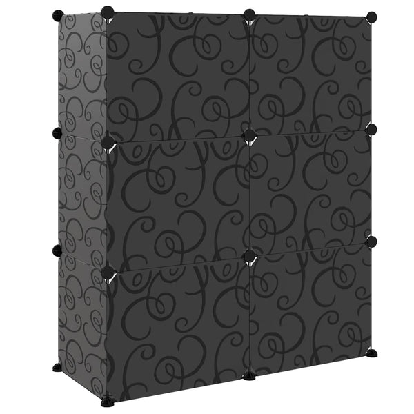 vidaXL Shoe Rack Black 84.5x31x93.5 cm PP