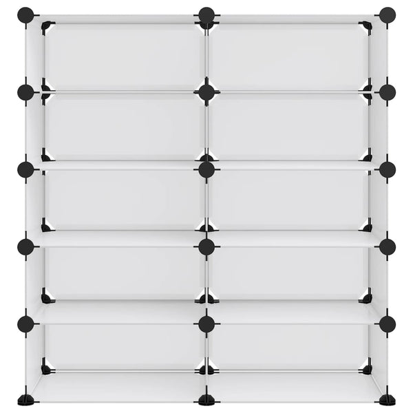 vidaXL Shoe Rack Transparent 84x32x88.5 cm PP