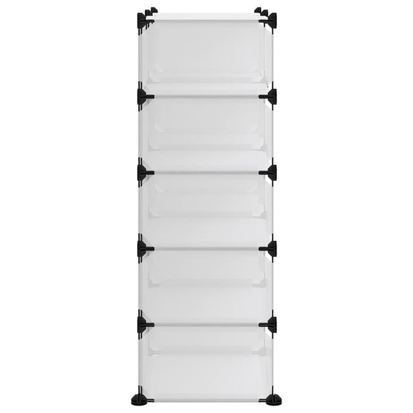 vidaXL Shoe Rack Transparent 84x32x88.5 cm PP