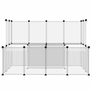 vidaXL Small Animal Cage Transparent 143x107x93 cm PP and Steel