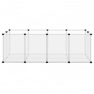 vidaXL Small Pet Cage Transparent 144x74x46.5 cm PP and Steel