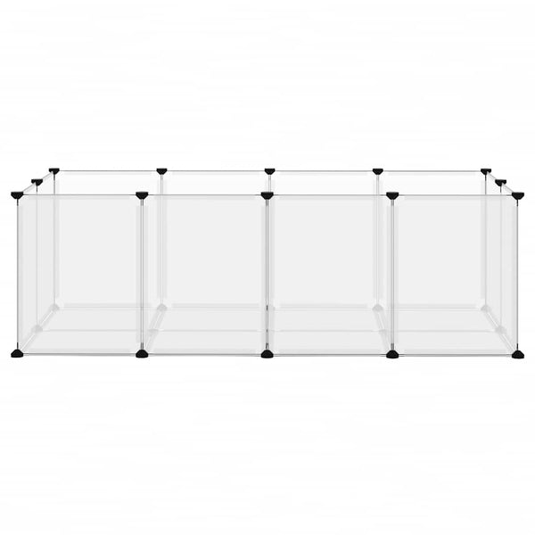 vidaXL Small Pet Cage Transparent 144x74x46.5 cm PP and Steel