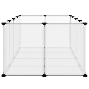 vidaXL Small Pet Cage Transparent 144x74x46.5 cm PP and Steel