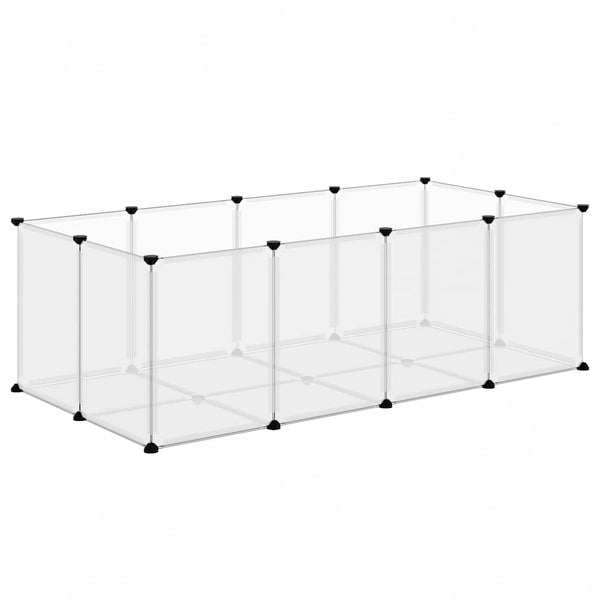 vidaXL Small Pet Cage Transparent 144x74x46.5 cm PP and Steel