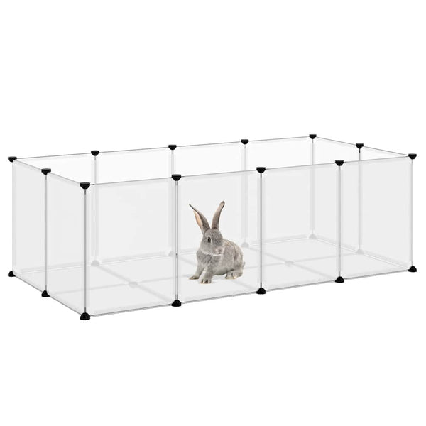 vidaXL Small Pet Cage Transparent 144x74x46.5 cm PP and Steel