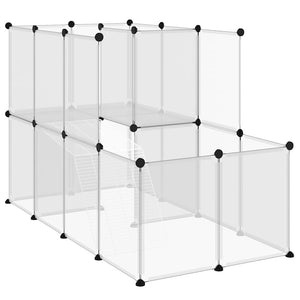 vidaXL Small Animal Cage Transparent 142x74x93 cm PP and Steel