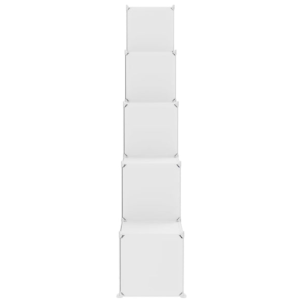 vidaXL Modular Children's Wardrobe with 15 Cubes White PP
