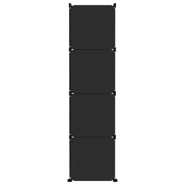 vidaXL Kids' Modular Wardrobe with 10 Cubes Black PP