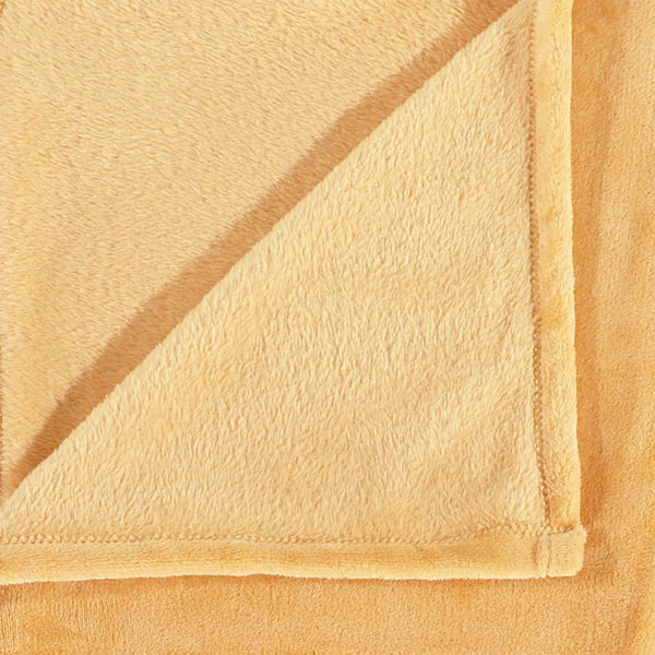 vidaXL Blanket Yellow 130x170 cm Polyester