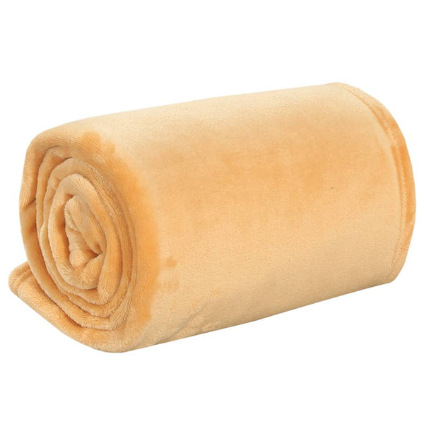 vidaXL Blanket Yellow 200x240 cm Polyester