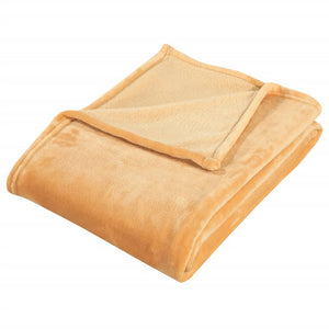 vidaXL Blanket Yellow 200x240 cm Polyester