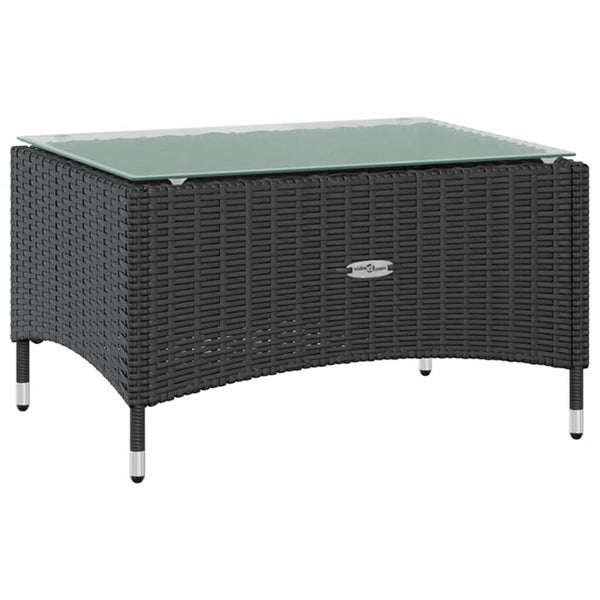 vidaXL 16-piece Garden Lounge Set with Cushions Poly Rattan Black