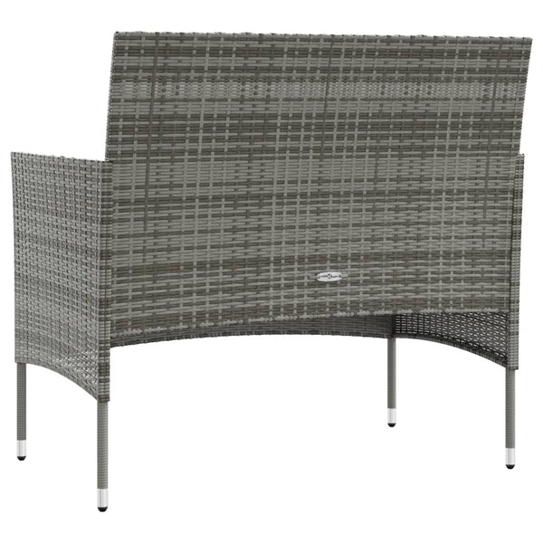 vidaXL 8-piece Garden Lounge Set with Cushions Poly Rattan Grey