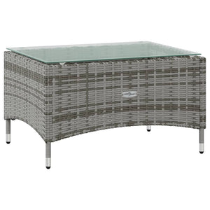 vidaXL 8-piece Garden Lounge Set with Cushions Poly Rattan Grey