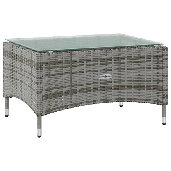 vidaXL 8-piece Garden Lounge Set with Cushions Poly Rattan Grey