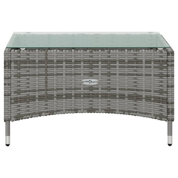vidaXL 8-piece Garden Lounge Set with Cushions Poly Rattan Grey
