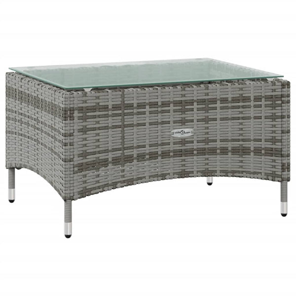vidaXL 16-Piece Garden Lounge Set with Cushions Poly Rattan Grey