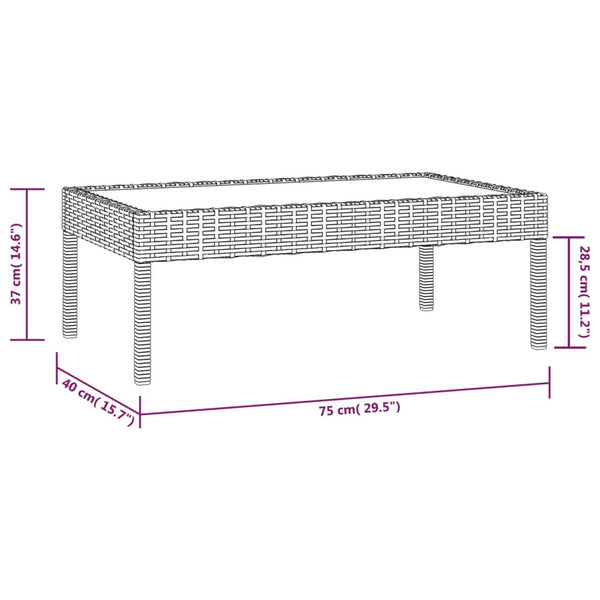 vidaXL 16-piece Garden Lounge Set with Cushions Poly Rattan Black