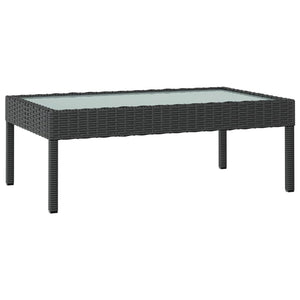 vidaXL 16-piece Garden Lounge Set with Cushions Poly Rattan Black