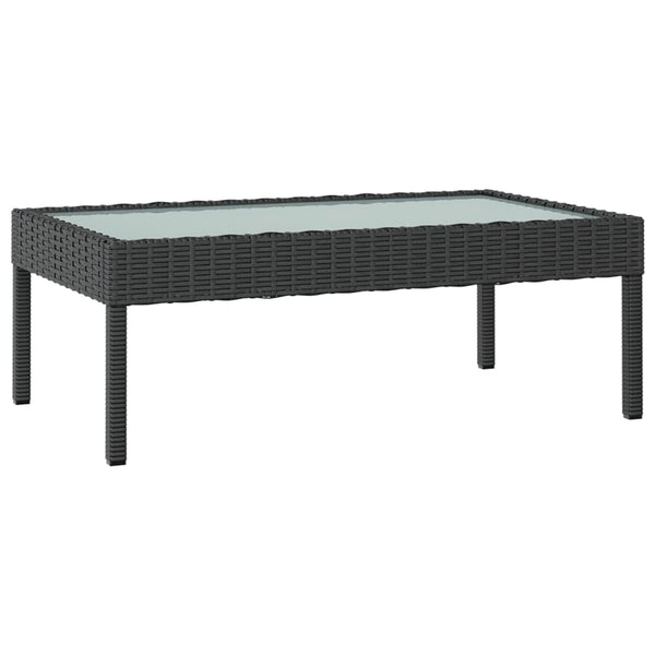 vidaXL 16-piece Garden Lounge Set with Cushions Poly Rattan Black