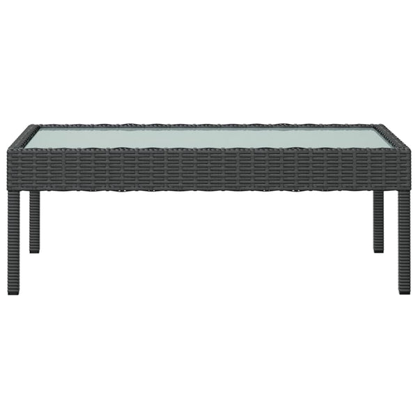 vidaXL 16-piece Garden Lounge Set with Cushions Poly Rattan Black