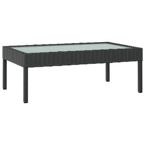 vidaXL 16-piece Garden Lounge Set with Cushions Poly Rattan Black