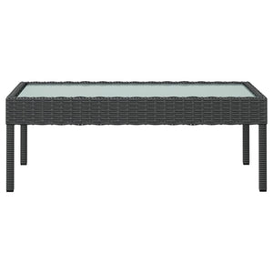 vidaXL 16-piece Garden Lounge Set with Cushions Poly Rattan Black