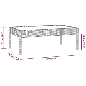 vidaXL 8-piece Garden Lounge Set with Cushions Poly Rattan Brown
