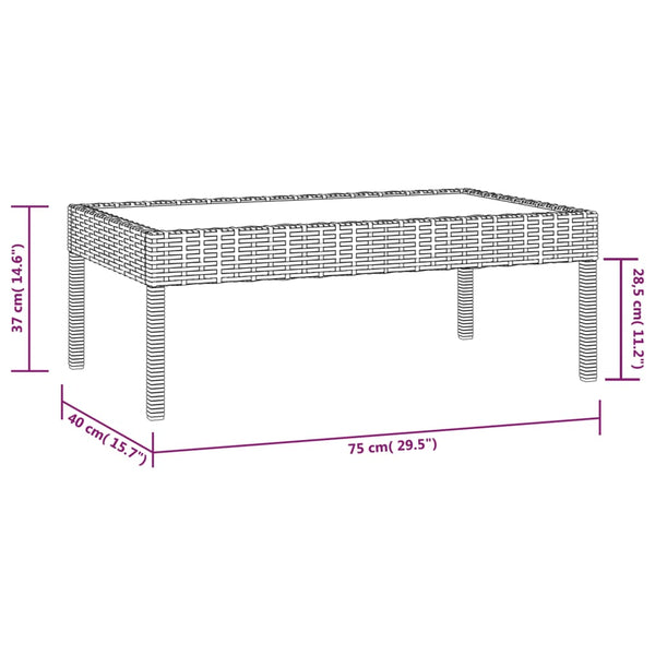 vidaXL 8-piece Garden Lounge Set with Cushions Poly Rattan Brown