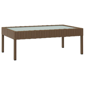 vidaXL 8-piece Garden Lounge Set with Cushions Poly Rattan Brown